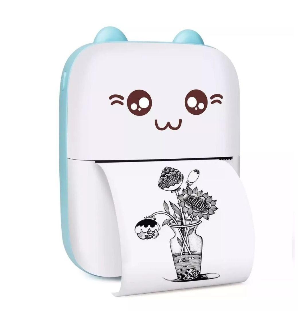 Mini Impresora Térmica Portátil Bluetooth Gatito-0