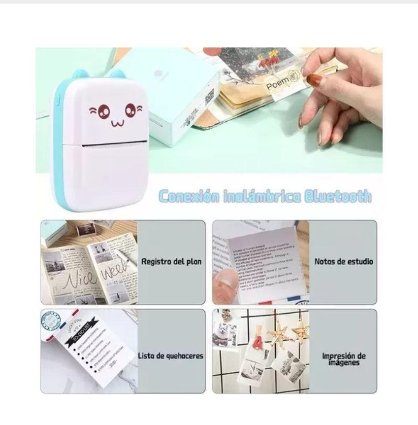 Mini Impresora Térmica Portátil Bluetooth Gatito-5