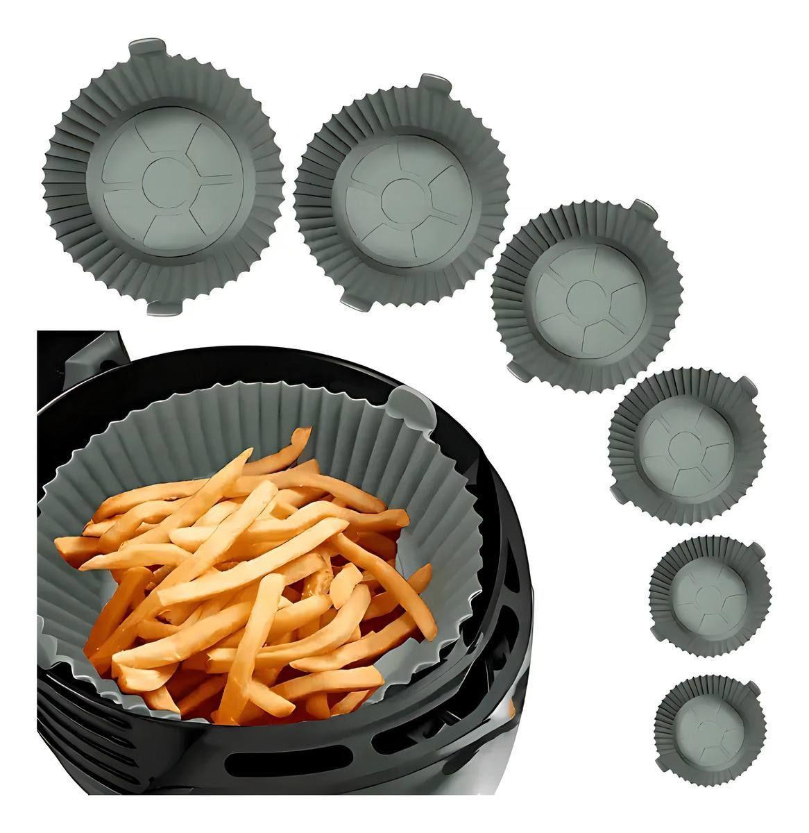 6 Forros Silicona Freidora Antiadherentes Reutilizables-0