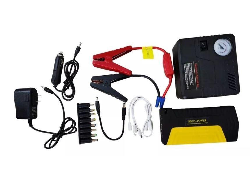 Iniciador Arrancador Baterias Carro Moto Compresor Kit 12v-1