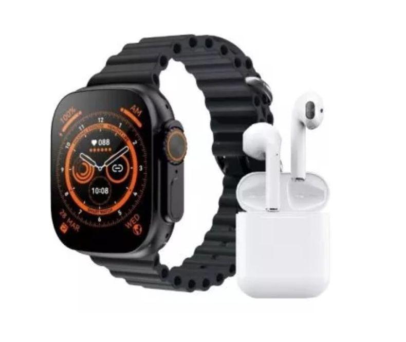 Set Reloj Smart Watch Serie 8 + Audifonos Inalambricos-0