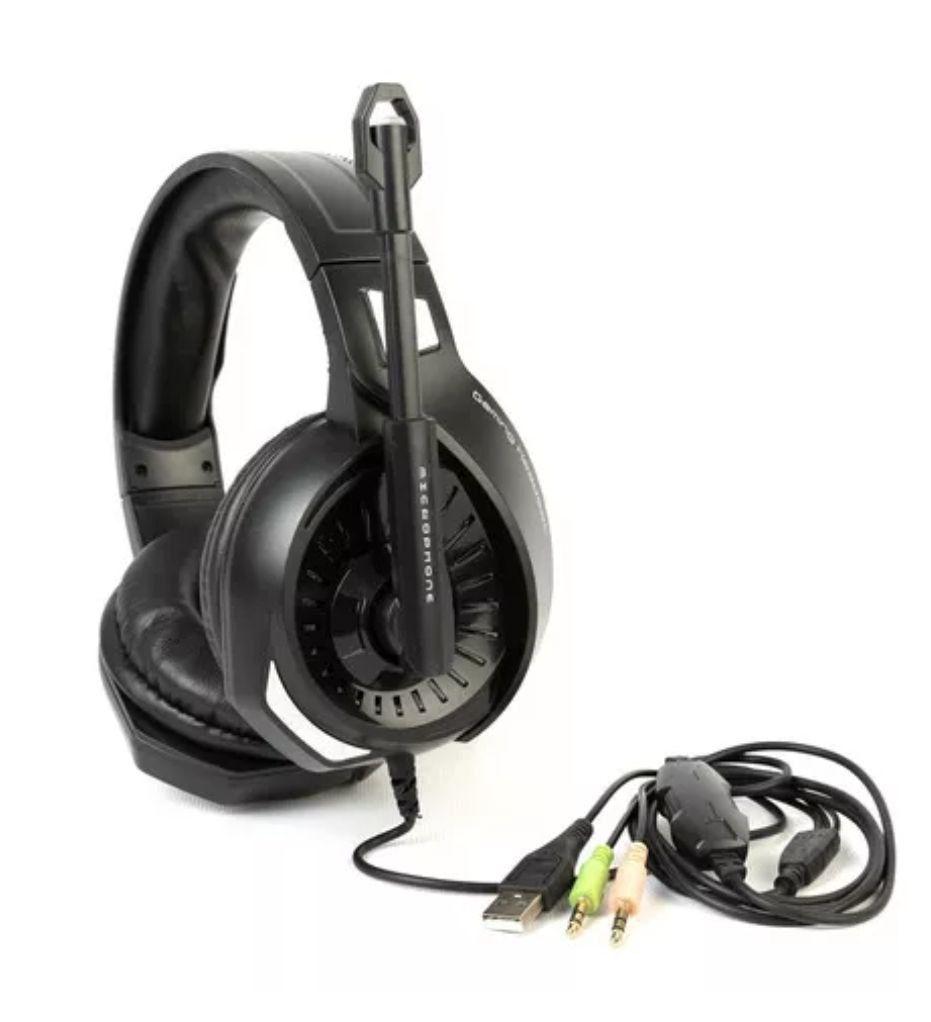 Audifono Para Gamer Con Microfo Con 2 Plug 3,5mm Con Luz Rgb-3