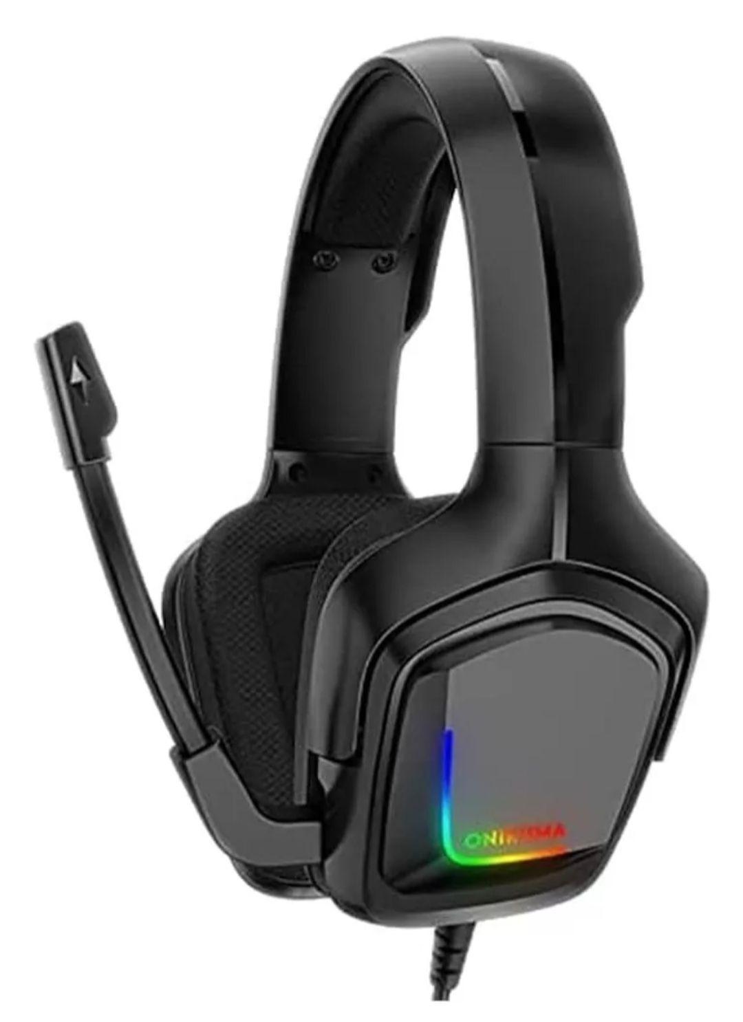 Audífonos gamer Onikuma K20 Color Negro con luz rgb LED-1