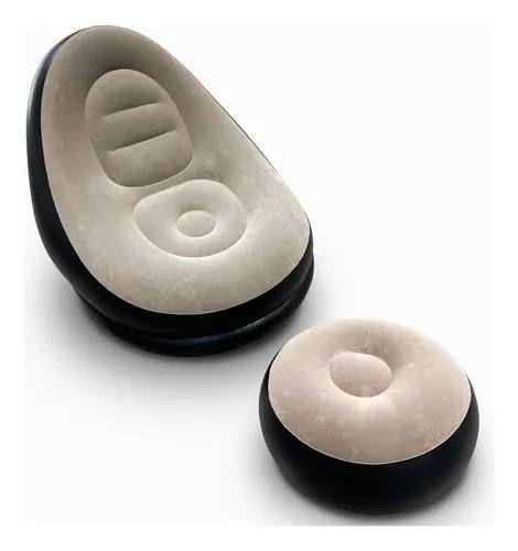 Sofa Tumbona Silla Inflable Reposa Pies Puff X L Inflador Celeste-1