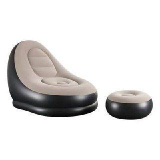 Sofa Tumbona Silla Inflable Reposa Pies Puff X L Inflador Celeste-3