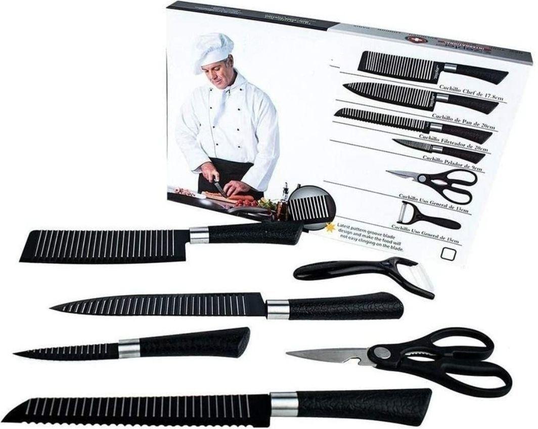 Set De Cuchillos De Cocina Antibacterial Cuchillo Cocina 6pz-0