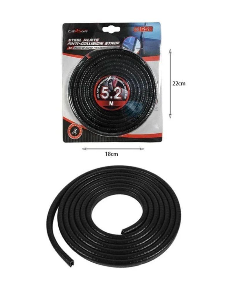 Moldura De Auto Protectora Puertas Y Capot 5.2m NEGRO-1