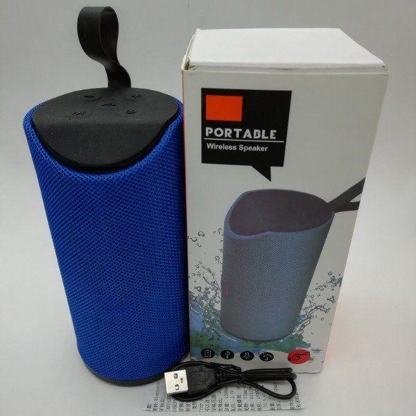 Parlante Bluethooth Portatil Recargable Color Azul -1