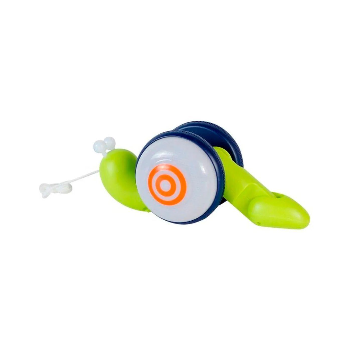 Juguete Para Niños de Arrastre Con Luces Led en Forma de Caracol Verde Azul-4