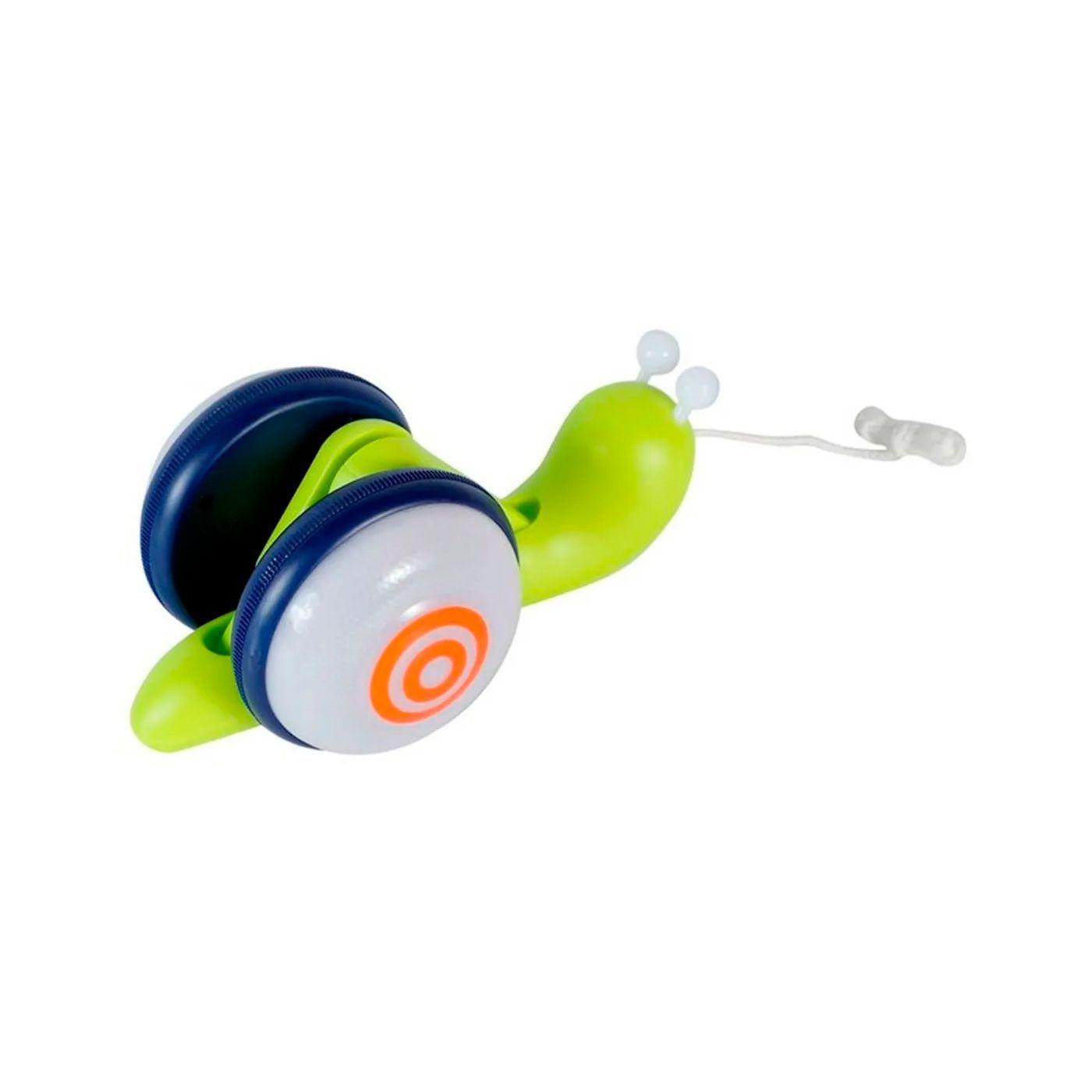 Juguete Para Niños de Arrastre Con Luces Led en Forma de Caracol Verde Azul-2