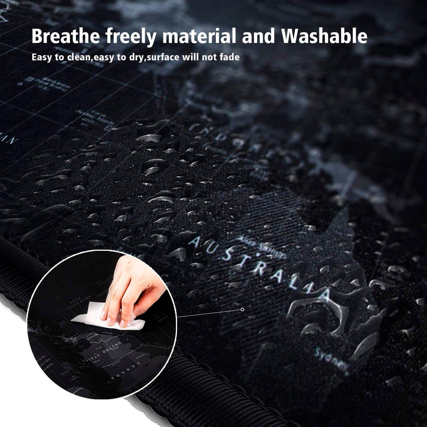 Mouse Pad Gamer Xxl Antideslizante Mapamundi 90x40cm 3mm-2