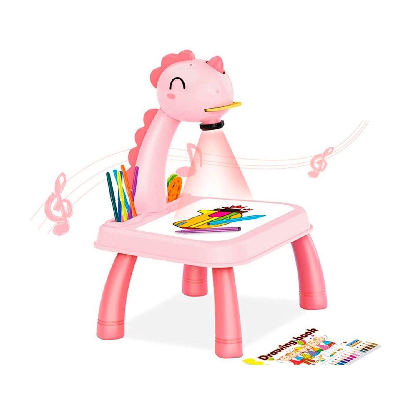 Proyector Tablero De Dibujo Juguete Educativo Aprendizaje Diseño Dragon Rosa-3