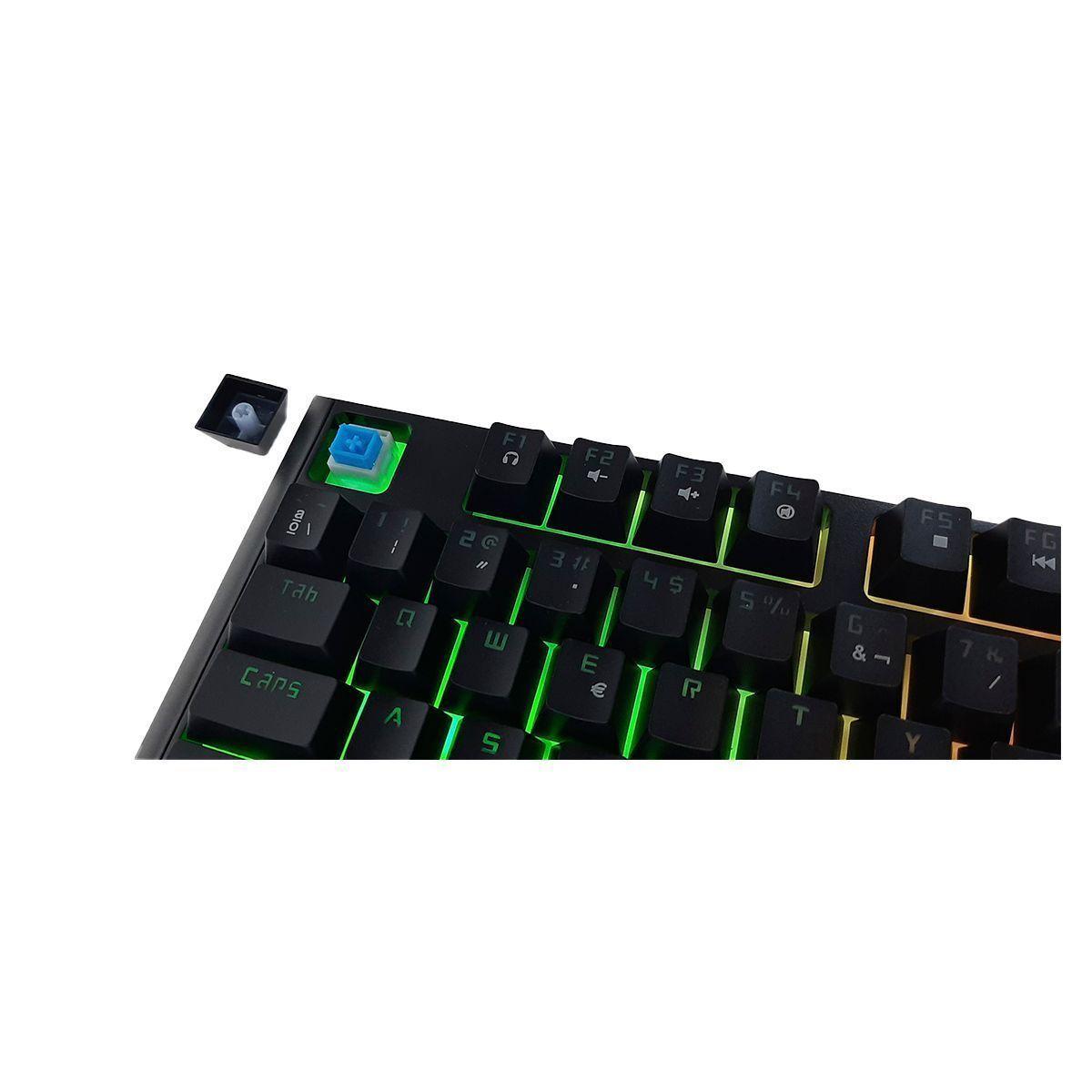 Teclado Mecanico Gamer Rgb Multicolor Aoas M-700 en Español Tecla Ñ-1