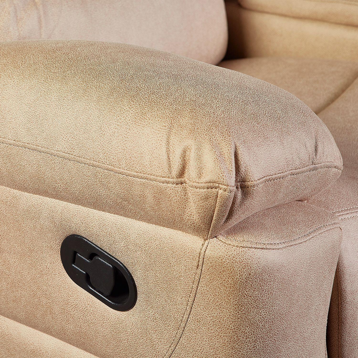 Sofá ODH Reclinable 2 Cuerpos  Cargador Inalámbrico London Beige-5