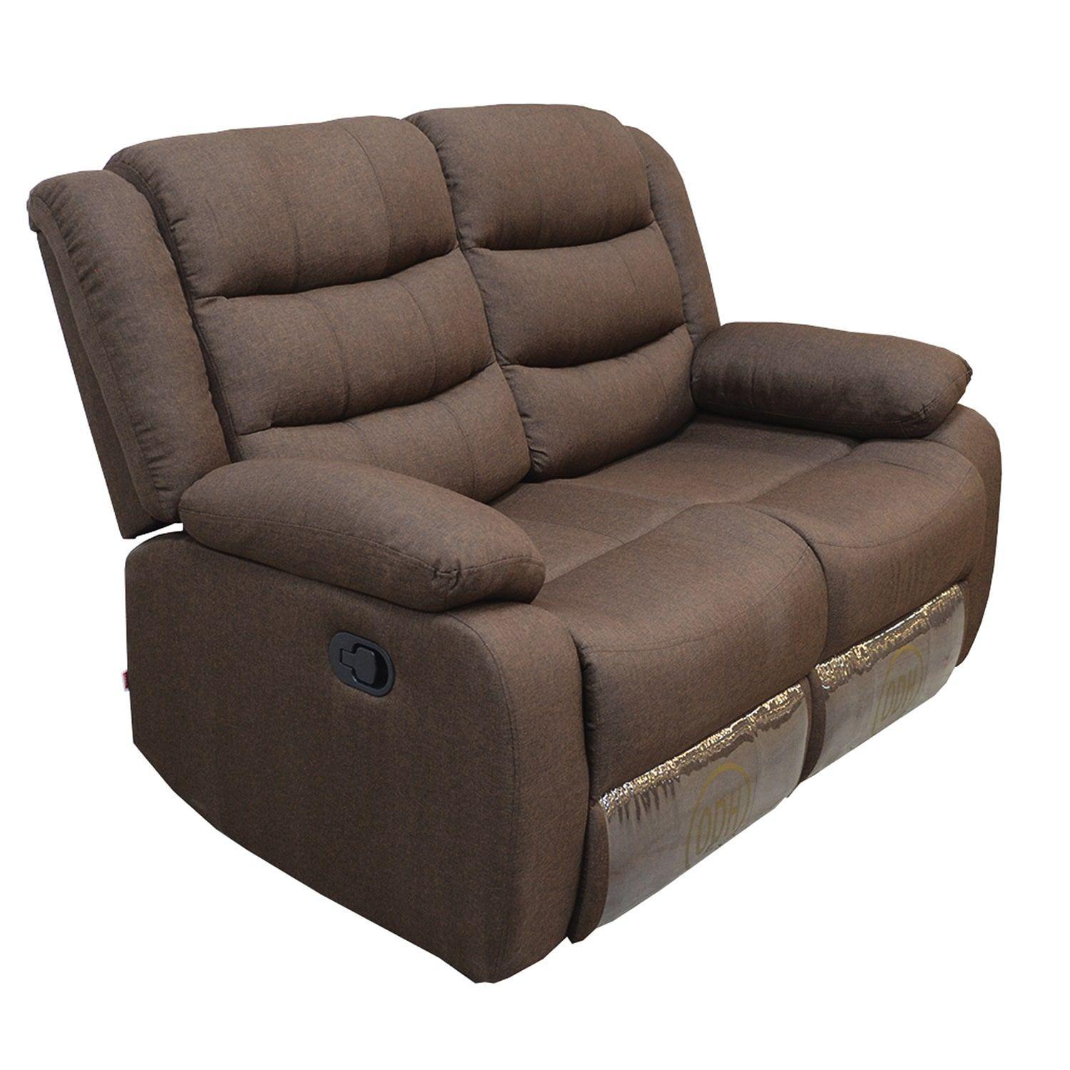 Sofá ODH Reclinable 2 Cuerpos New Italia Lino Chocolate-1