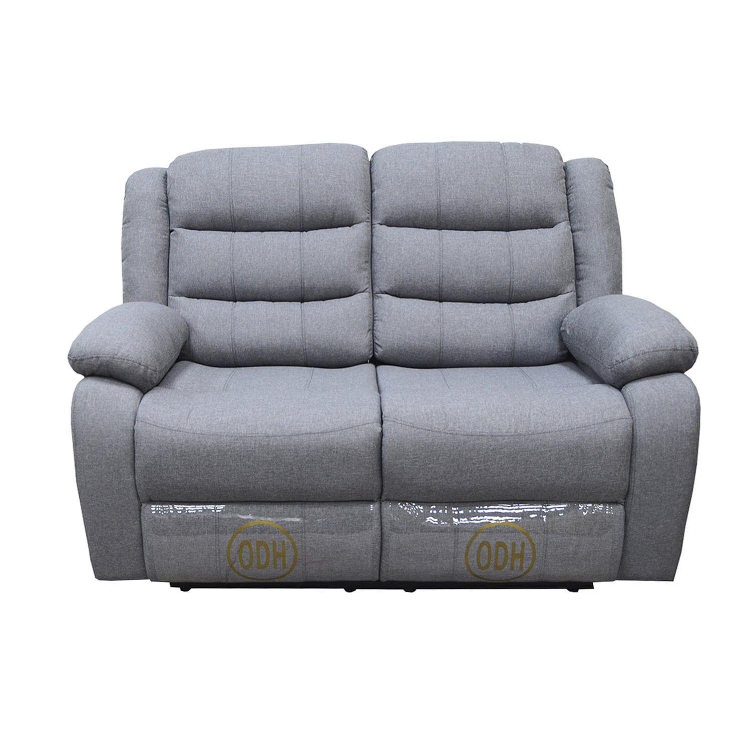 Sofá ODH Reclinable 2 Cuerpos New Italia Lino Gris-0