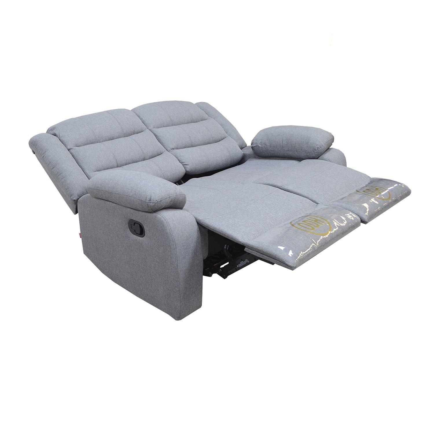 Sofá ODH Reclinable 2 Cuerpos New Italia Lino Gris-2
