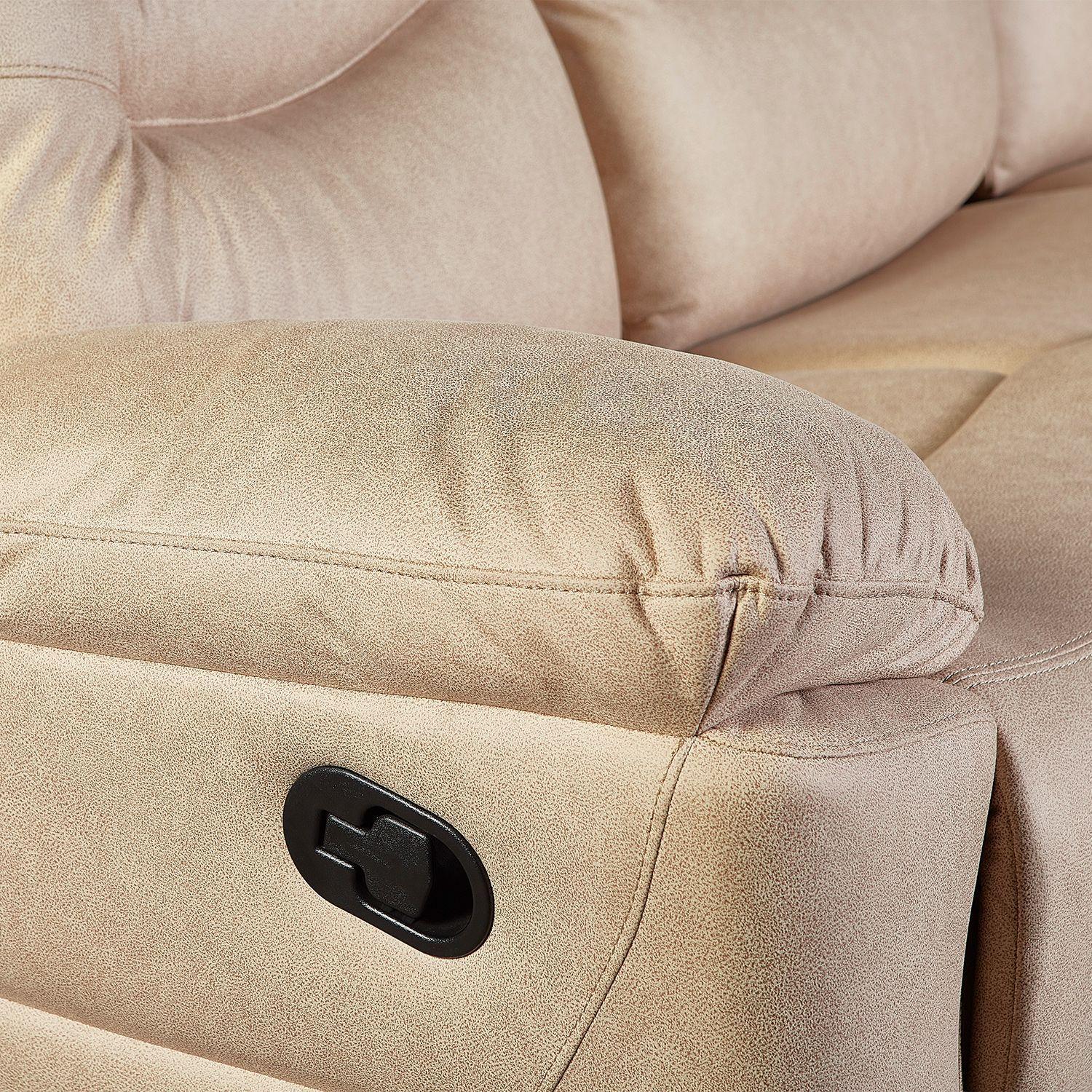 Sofá ODH Reclinable 3 cuerpos Cargador Inalámbrico London Beige-5
