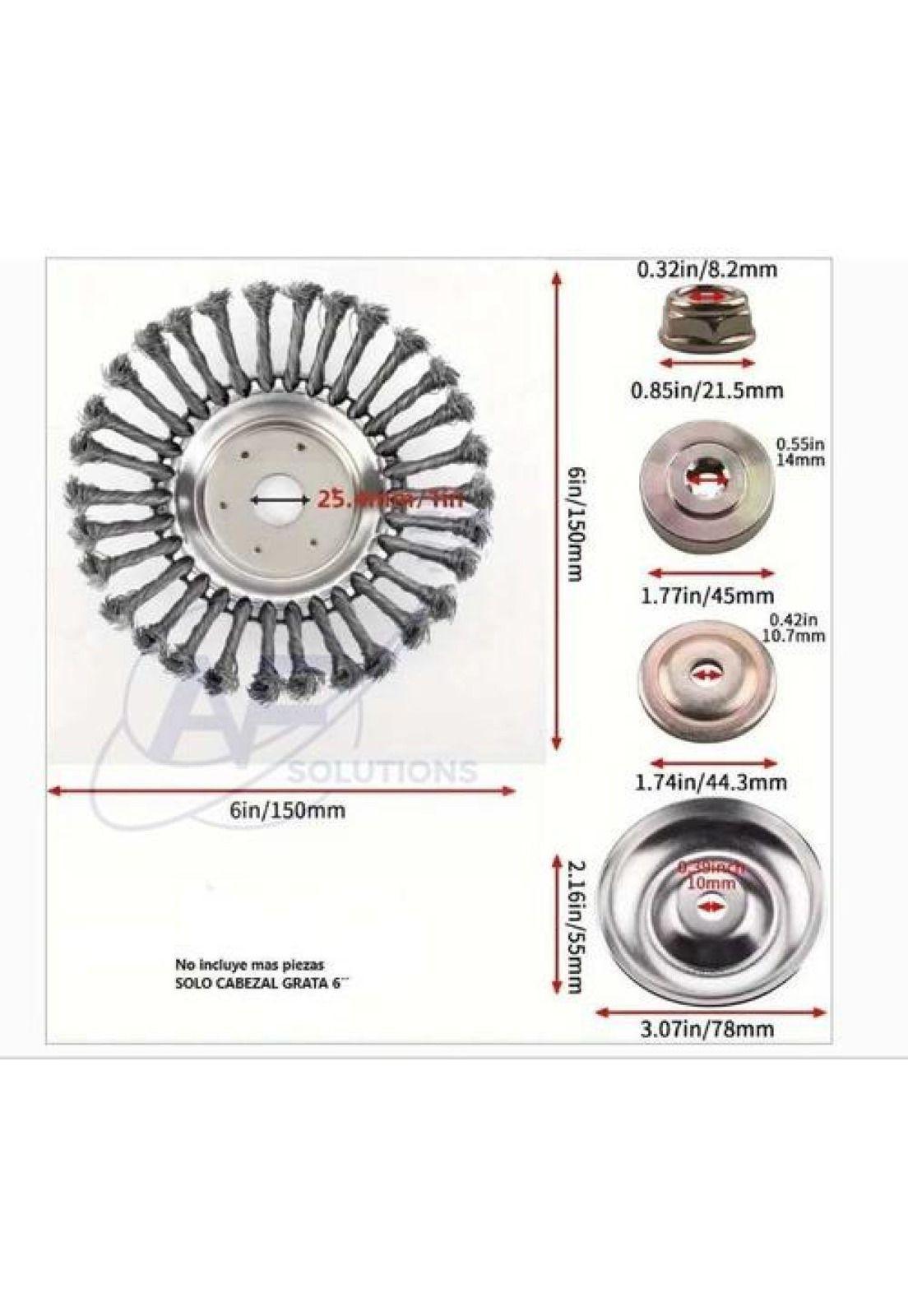 Cabezal Grata Para Desmalezadora 6 Pulgadas-3