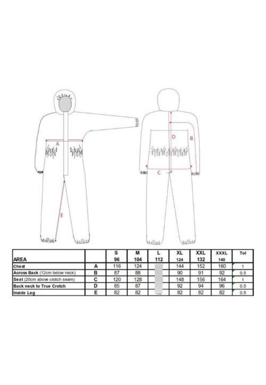 Buzo Desechable Blanco Polipropileno 45g/m2-4