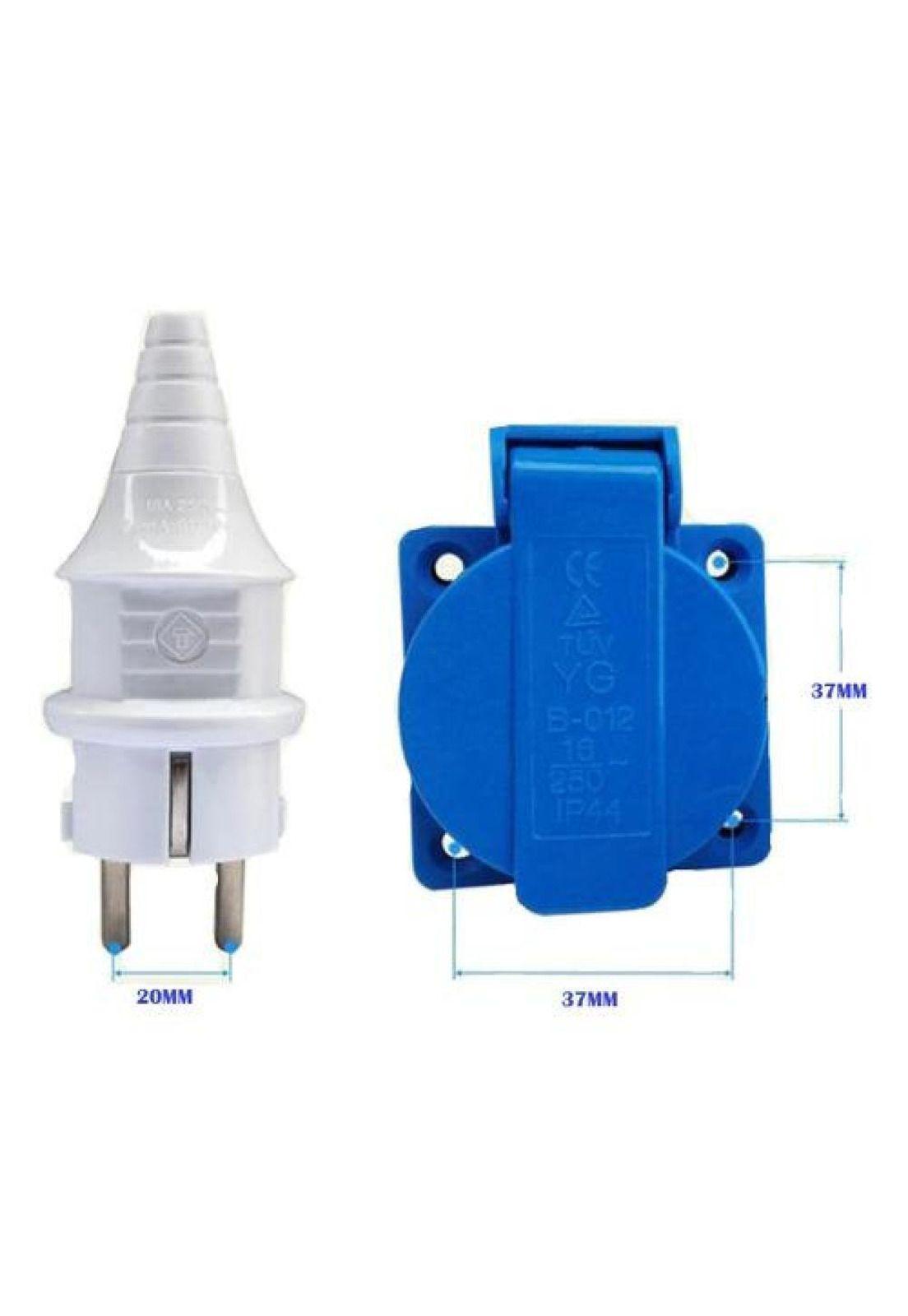 Pack Enchufe Hembra Y  Machs Schuko 16amperes Con Tierra-2