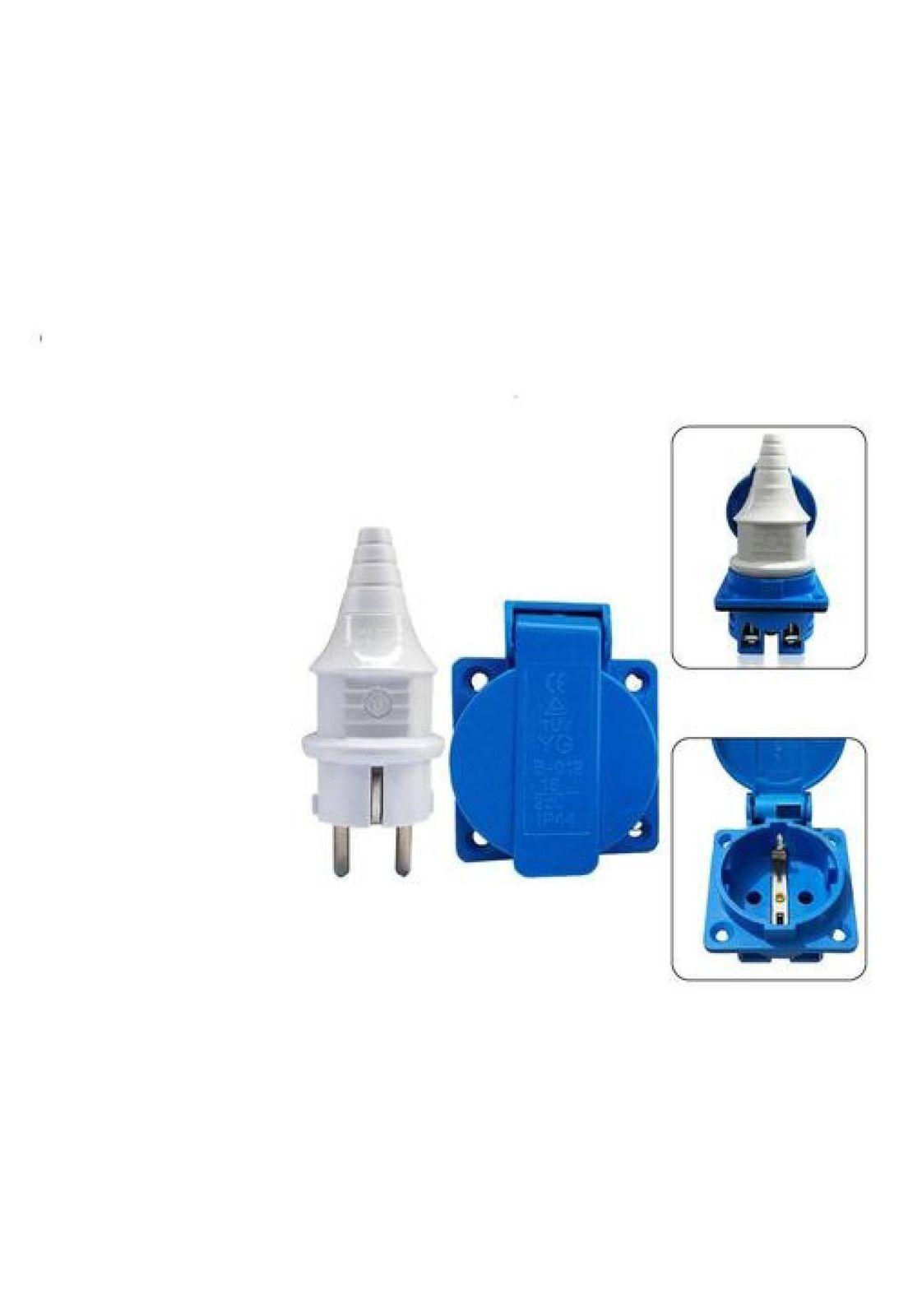 Pack Enchufe Hembra Y  Machs Schuko 16amperes Con Tierra-3