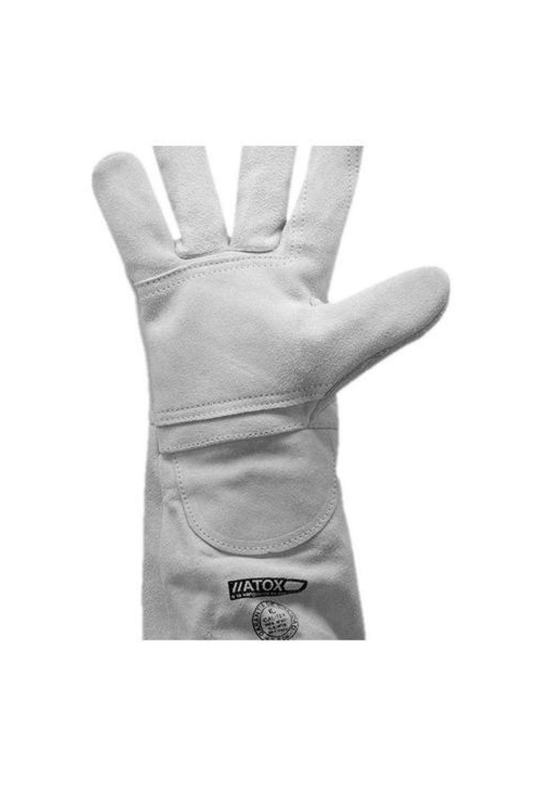 Guantes De Soldadura Gris Reforzado-2