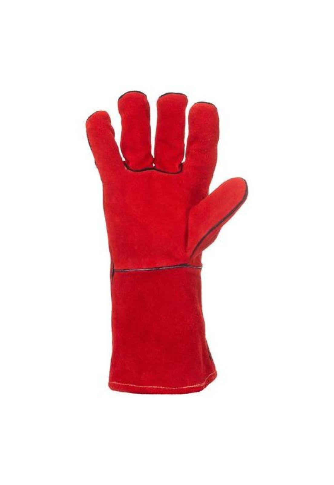 Guante Soldador Rojo/forro Kevlar-4