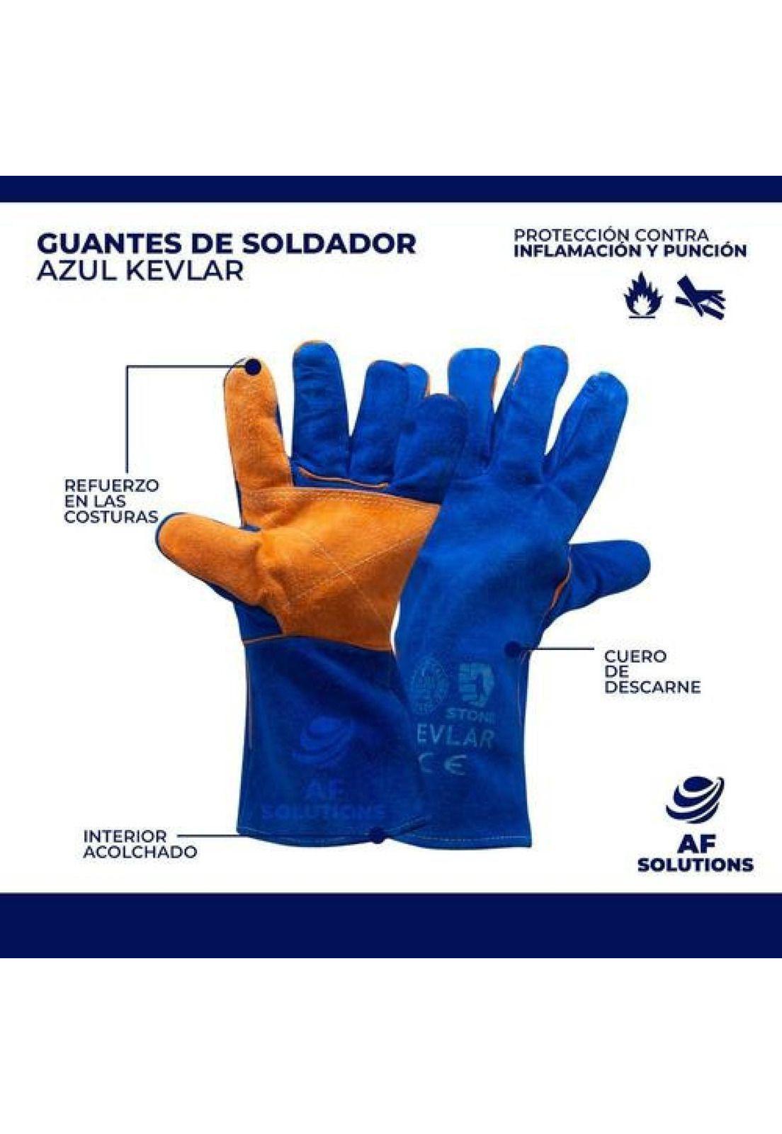 Guante Soldador Azul/forro Kevlar-2