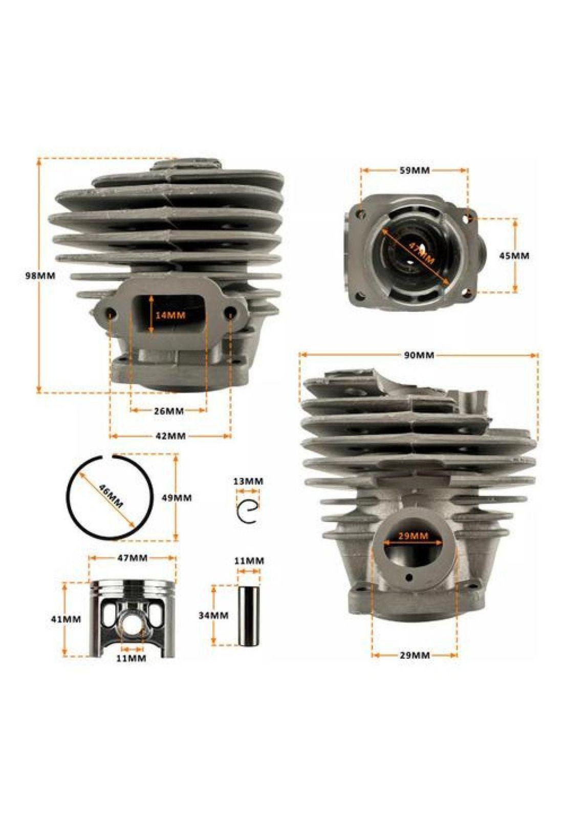 Kit Cilindro Pistón Y Anillos Para Motosierra Stihl Ms361-2
