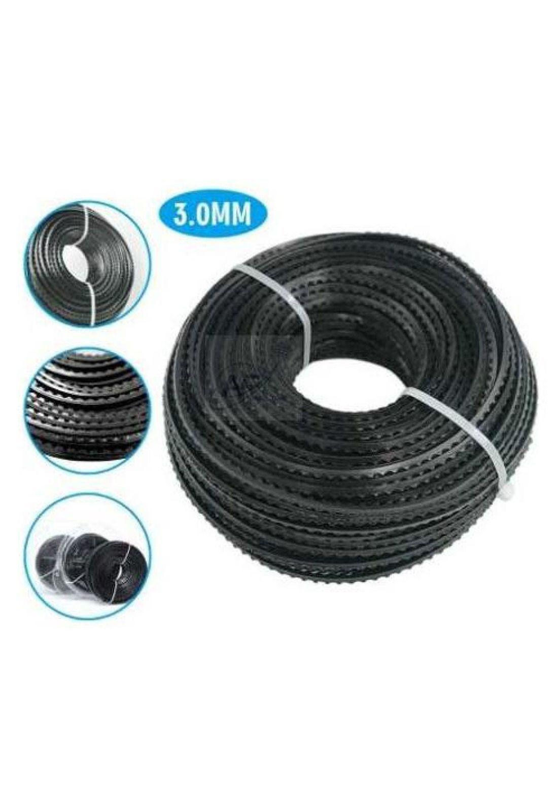 Nylon 3.0mmx15m Negro Dentado (plastico Duro).-4