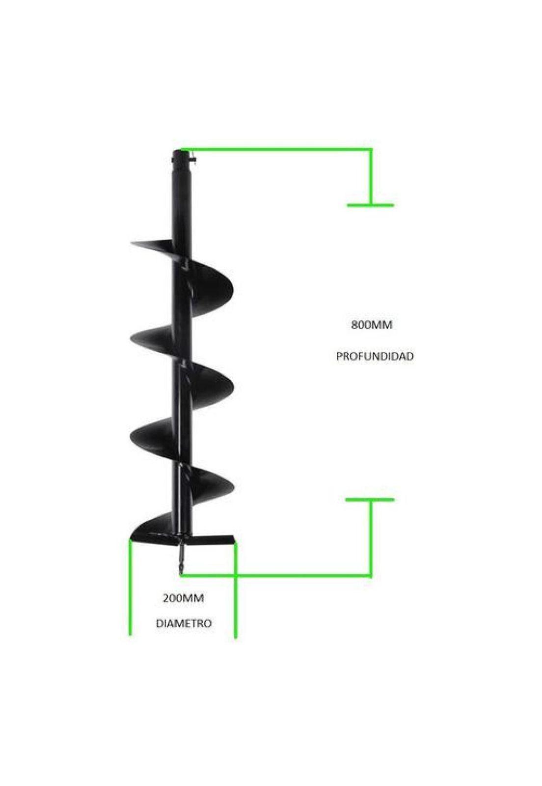 Broca Barreno Ahoyador 200mm X 80 Cm Largo-1