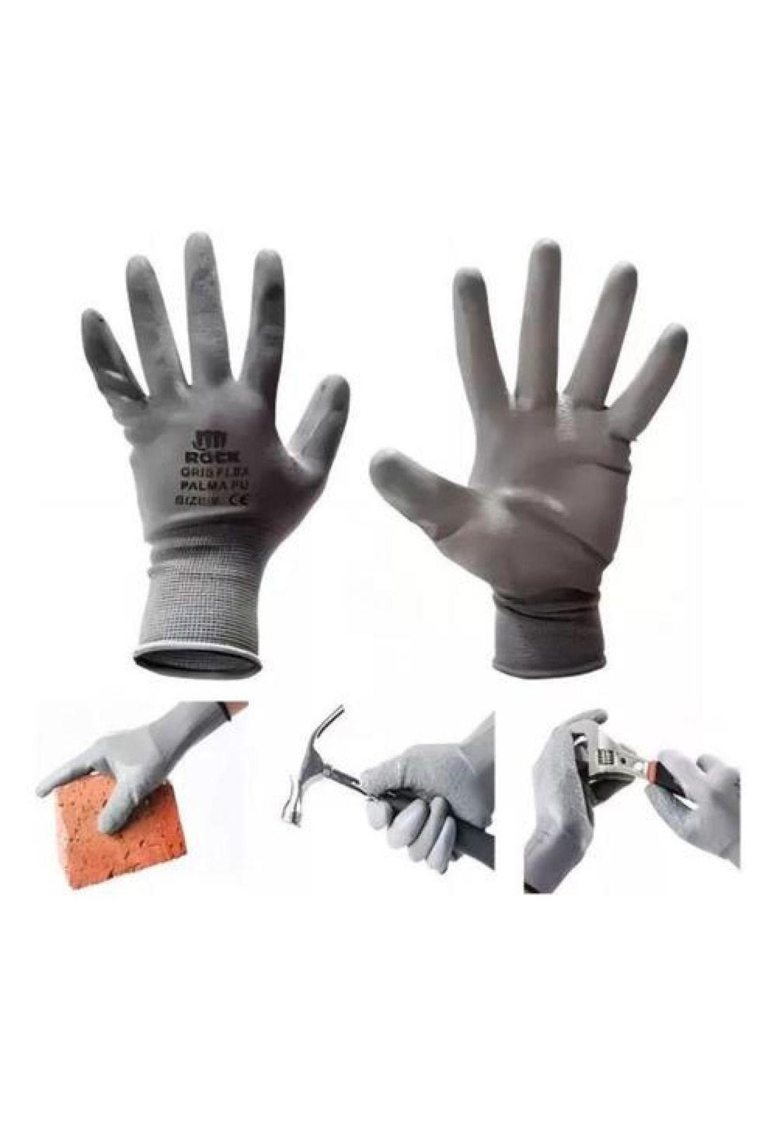 Pack 12 Par Guantes Multipropósito Flex Palma Pu Rock-4
