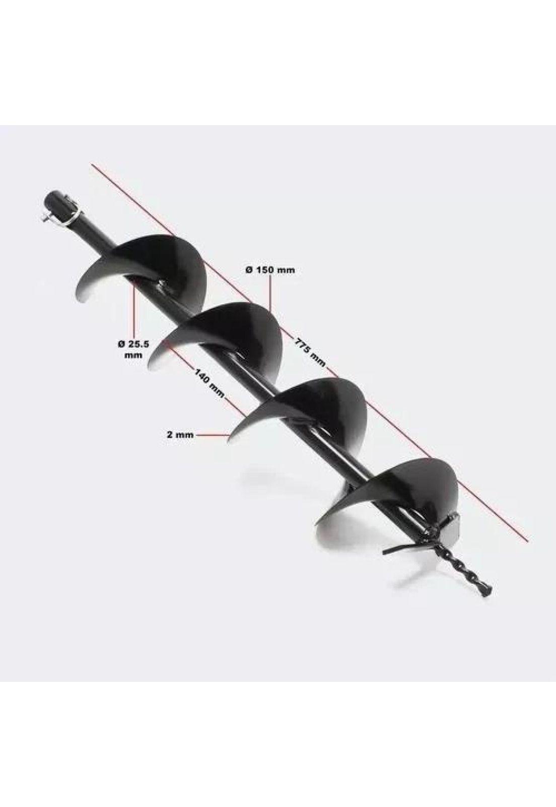 Broca Barreno Ahoyador  150mm X 80 Cm Largo-2