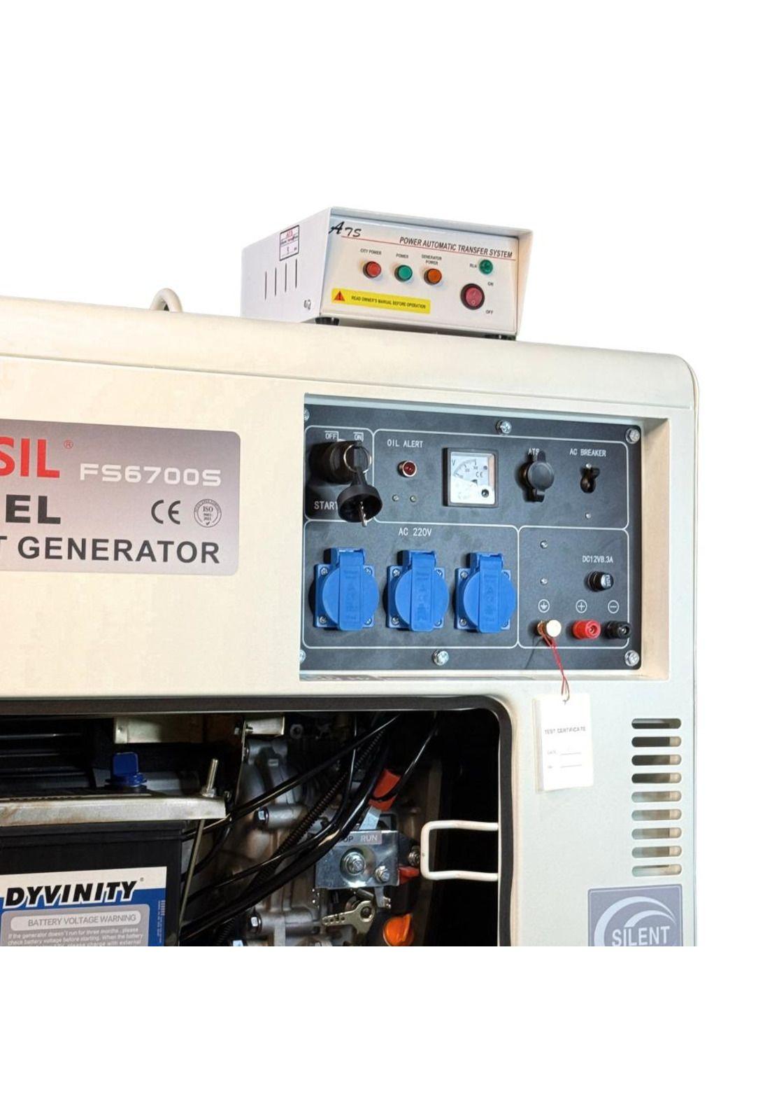 Generador Insonorizado 5kva Partida Eléctrica Ruedas + Ats-5