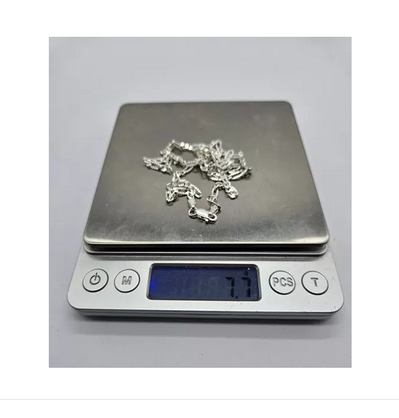 Cadena Hombre Cartier Martillada Plata Italiana 925 - 50 Cm-2