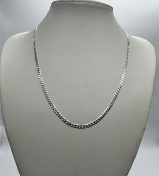 Cadena Hombre Plata Italiana 925 Grumet Corta 50 Cm -4