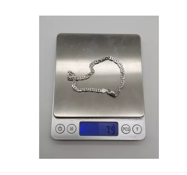 Pulsera Hombre Ojo De Tigre Plata Italiana 925-4