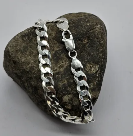 Pulsera Hombre Plata Fina Italiana 925 - Grumet-2
