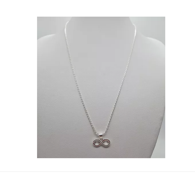Colgante Infinito Con Cadena Plata 925 - Mujer-3