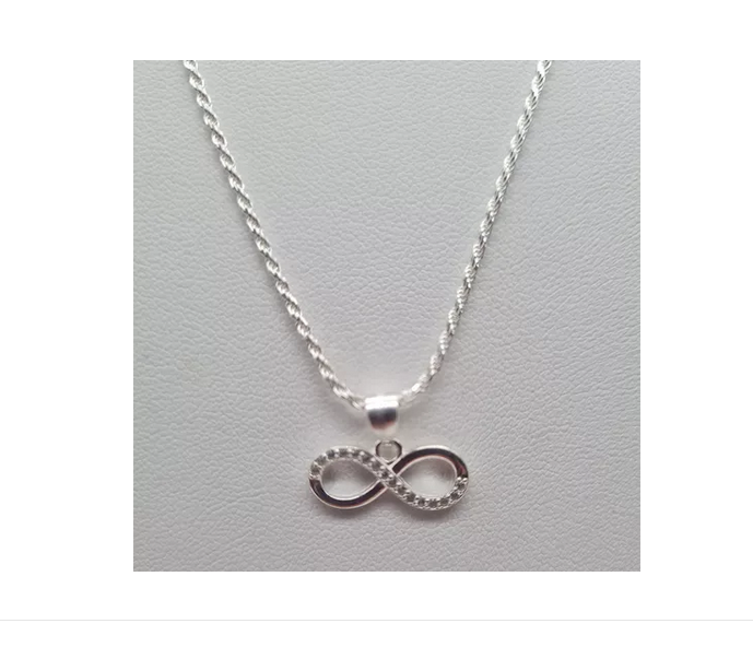 Colgante Infinito Con Cadena Plata 925 - Mujer-6
