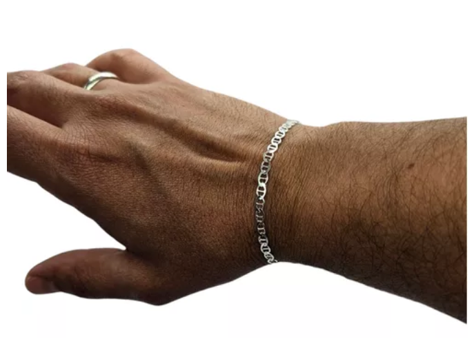 Pulsera Hombre Gucci Plata Italiana 925 4mm-0