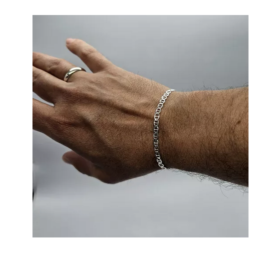 Pulsera Hombre Gucci Plata Italiana 925 4mm-1