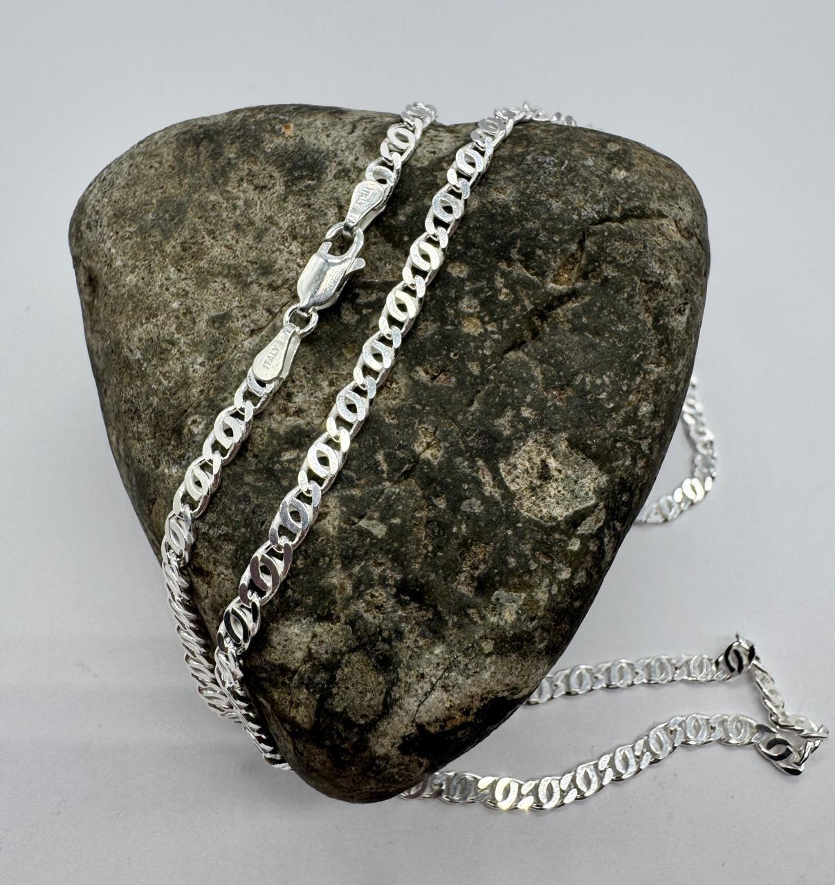 Cadena Plata Fina Hombre Italiana 925 Ojo De Tigre-4