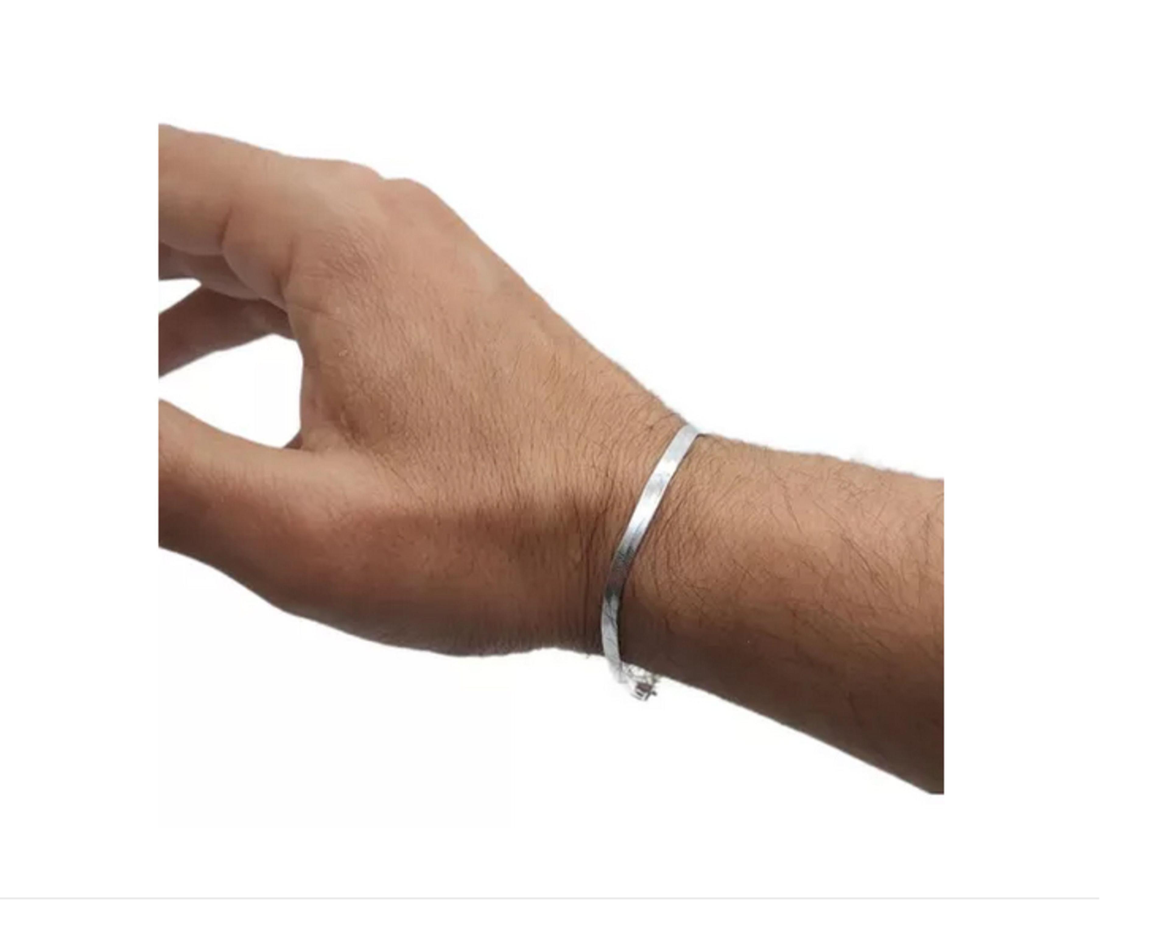 Pulsera Serpiente Plata Fina Italiana 925 - Unisex-0