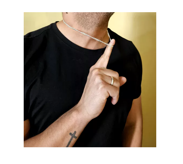 Cadena Hombre Doble Grumet Plata Italiana 925 - 50 CM-3