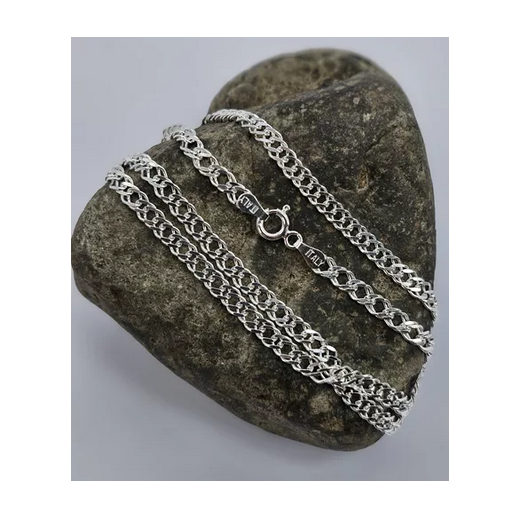 Cadena Hombre Doble Grumet Plata Italiana 925 - 50 CM-4