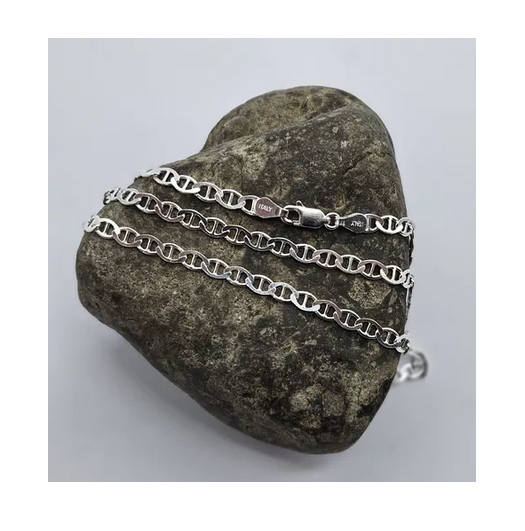 Collar Estilo Gucci Plata Fina Italiana 925 - Cadena Hombre-4