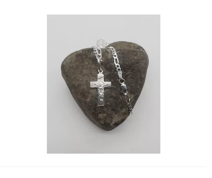 Colgante Cruz Con Cadena Cartier Plata Italiana 925 -hombre -3