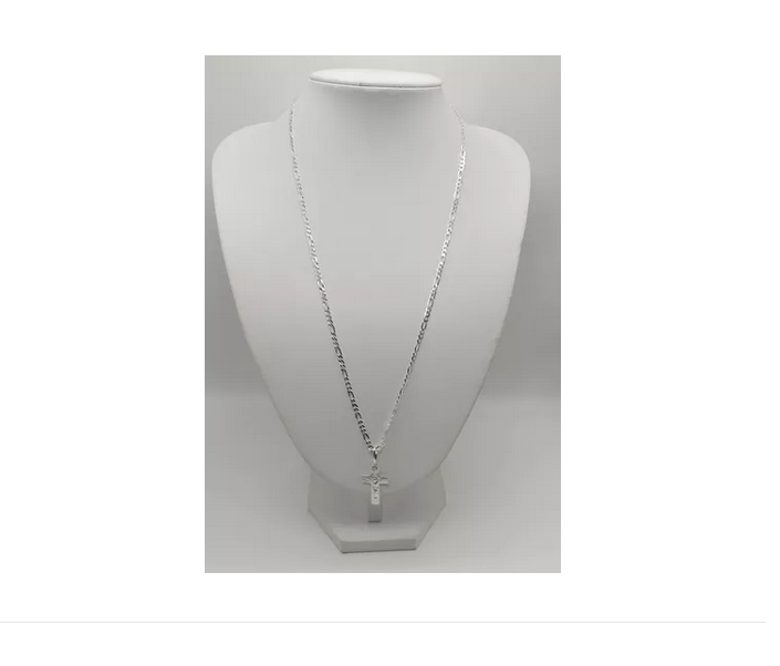 Colgante Cruz Con Cadena Cartier Plata Italiana 925 -hombre -4